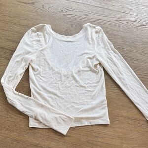 NWT OFFLINE by Aerie Thumbs Up ribbed long sleeve tee